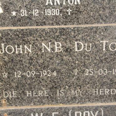 TOIT John N.B., du 1924-1993