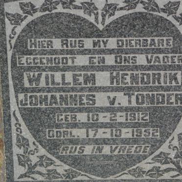 TONDER Willem Hendrik Johannes, v. 1912-1952