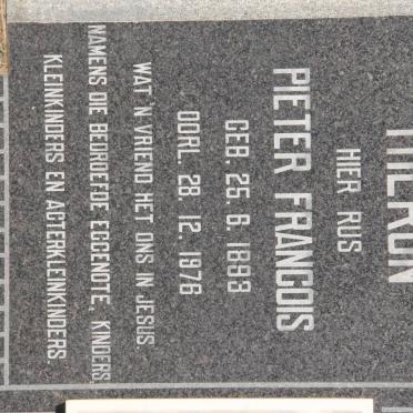 THERON Pieter Francois 1893-1976