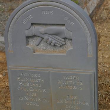 TONDER Matthys Jacobus, van 1868-1955 &amp; Elizabeth Susanna GOUWS 1875-