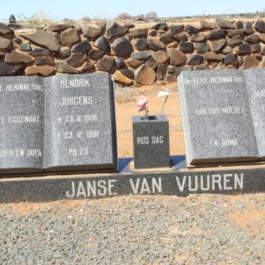 VUUREN Hendrik Jurgens, Janse van 1906-1981 &amp; Maria Magdalena M. BOTHA 1914-1992