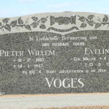 VOGES Pieter Willem 1893-1947 &amp; Evelina MILLER 1893-1932