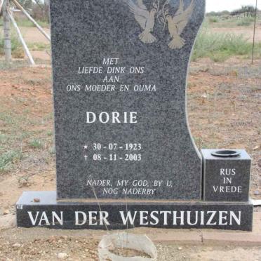 WESTHUIZEN Dorie, van der 1923-2003