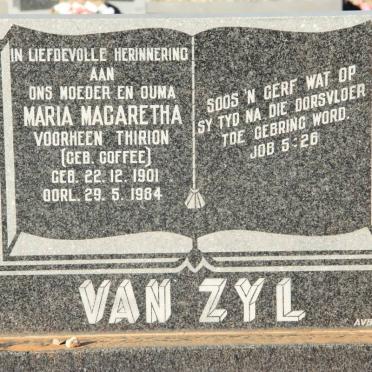 ZYL Maria Margaretha, van formerlyTHIRION nee COFFEE 1901-1984
