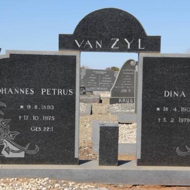 ZYL Johannes Petrus, van 1893-1975 &amp; Dina J.S. 1908-1979