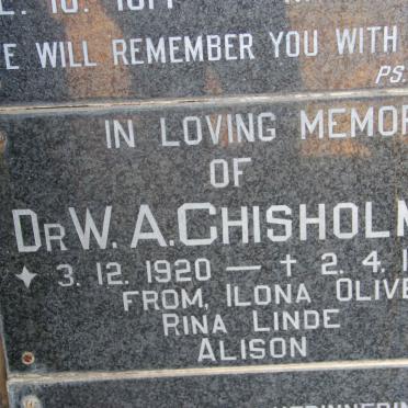 CHISHOLM W.A. 1920-1991