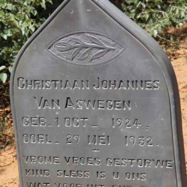 ASWEGEN Christiaan Johannes, van 1924-1932