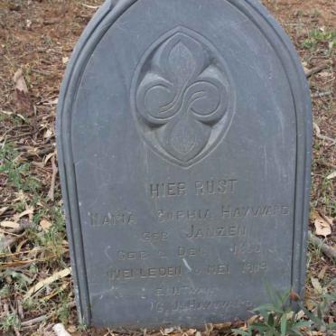 HAYWARD Maria Sophia nee JANZEN 1866-1909