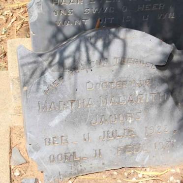 JACOBS Martha Magaritha 1922-1931