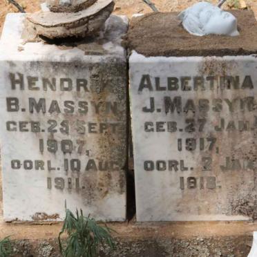 MASSYN Hendrik B. 1907-1911 :: MASSYN Albertina J. 1917-1918