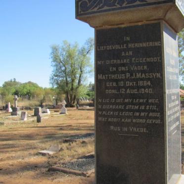 MASSYN Mattheus P.J. 1884-1940 &amp; Albertina Johanna ROSEBLAD 1883-1956