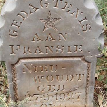 NIEUWOUDT Fransie 1927-1927