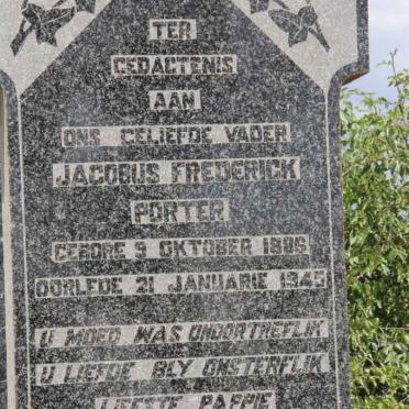 PORTER Jacobus Frederick 1896-1945