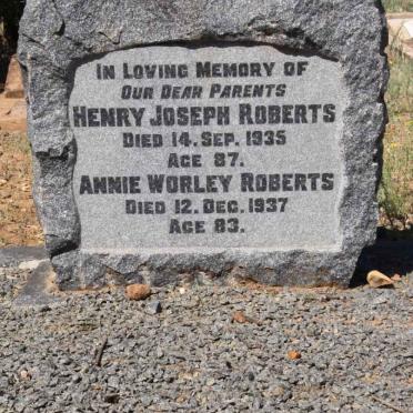 ROBERTS Henry Joseph -1935 &amp; Annie WORLEY -1937