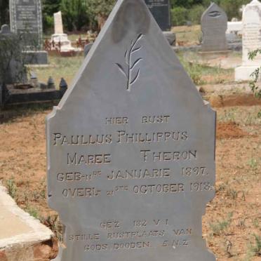 THERON Paullus Phillippus Maree 1897-1918
