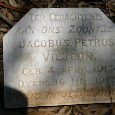 VILJEON Jacobus Petrus 1913-1917