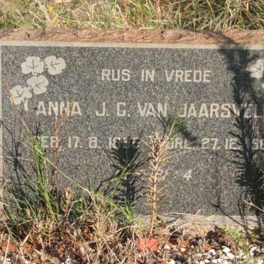 JAARSVELD Anna J.C., van 1886-1962