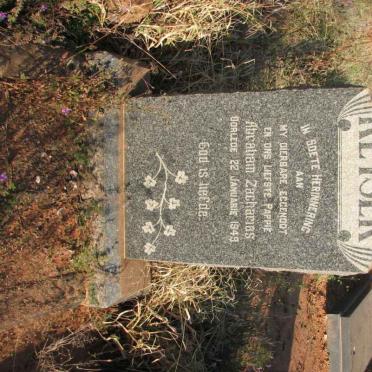 KEYSER Abraham Zacharias -1949