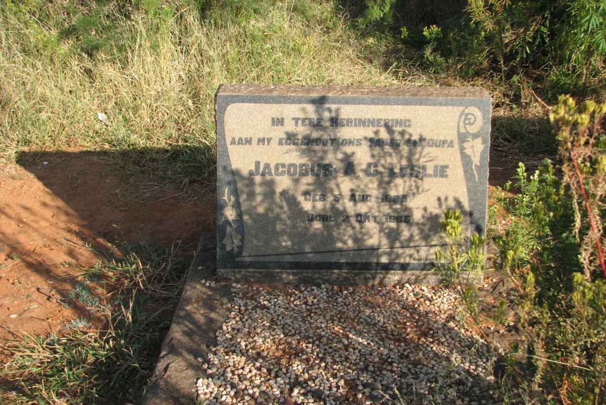 LESLIE Jacobus A.C. 19?5-1965