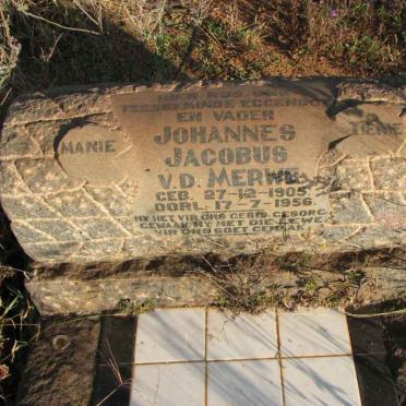 MERWE Johannes Jacobus, van der 1905-1956