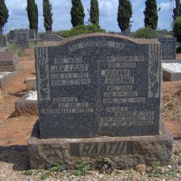 RAATH Jan Louis 1903-1949 &amp; Johanna Susanna LOUW 1905-1948