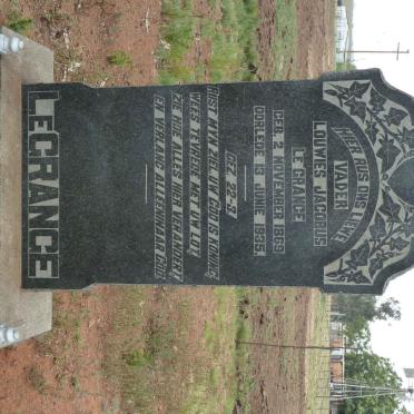 GRANGE Louwies Jacobus, le 1869-1935