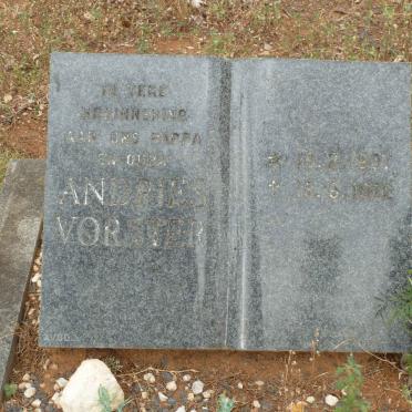 VORSTER Andries 1907-1972