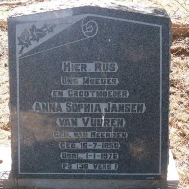 VUUREN Anna Sophia, Jansen van nee VAN HEERDEN 1890-1976