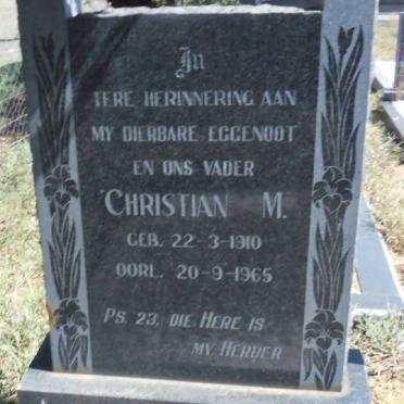 RENSBURG Christian M., Janse van 1910-1965