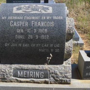 MEIRING Casper Francois 1908-1952 &amp; Susara Josina Johanna BOTHA 1913-1968