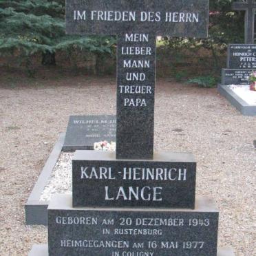 LANGE Karl-Heinrich 1943-1977 &amp; Bodild Sonne Elizabeth DÜVEL 1942-1992