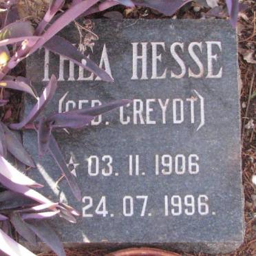 HESSE Thea nee CREYDT 1906-1996