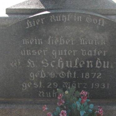 SCHULENBURG W.J. 1872-1931