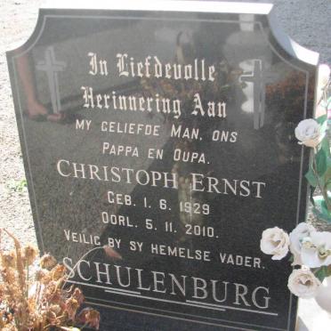SCHULENBURG Christoph Ernst 1929-2010