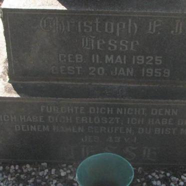 HESSE Christoph F.J. 1925-1959