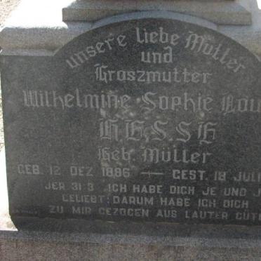 HESSE Wilhelmine Sophie nee MÜLLER 1886-1968