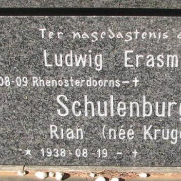 SCHULENBURG Ludwig Erasmus 1940- &amp; Rian KRUGER 1938-