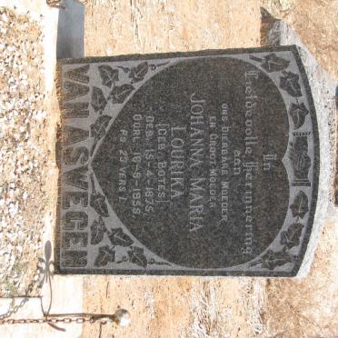 ASWEGEN Johanna Maria Lourika, van nee BOTES 1875-1958