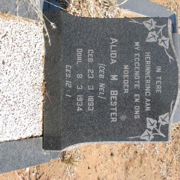 BESTER Alida M. nee NEL 1893-1934