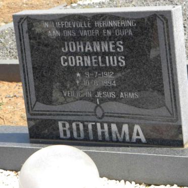 BOTHMA Johannes Cornelius 1912-1994