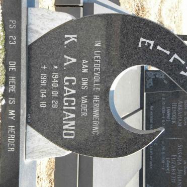 GAGIANO K.A. 1940-1991