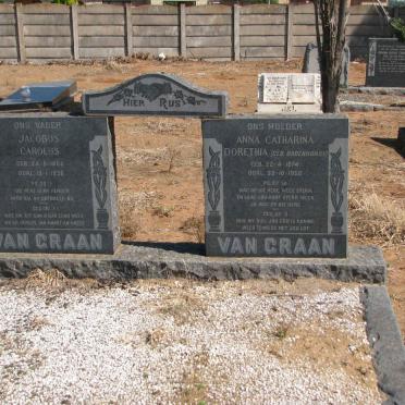 GRAAN Jacobus Carolus, van 1866-1938 &amp; Anna Catharina Dorethia BADENHORST 1874-1958