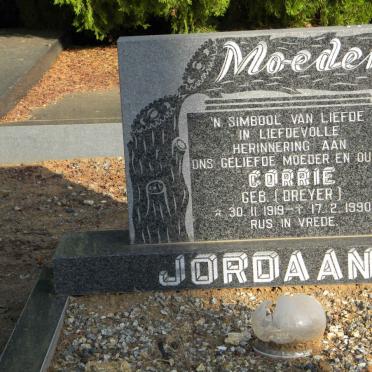 JORDAAN Corrie nee DREYER 1919-1990
