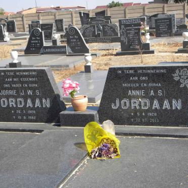 JORDAAN J.W.S. 1928-1982 &amp; A.S. 1928-2011