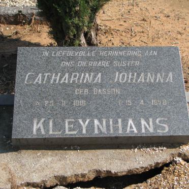 KLEYNHANS Catharina Johanna nee BASSON 191?-1978