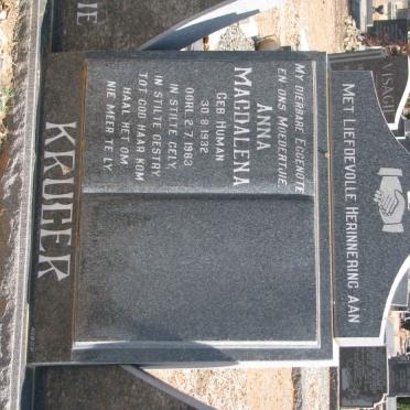 KRUGER Anna Magdalena nee HUMAN 1932-1983