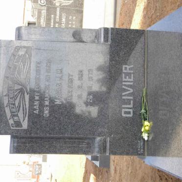 OLIVIER Maria J.M. nee KEET 1923-1973