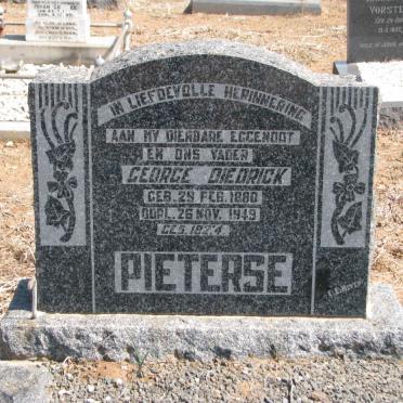 PIETERSE George Diedrick 1880-1949 &amp; Maria Isabella 1887-1959