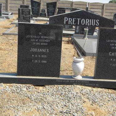 PRETORIUS Johannes 1930-1980 &amp; Cathleen 1933-1990