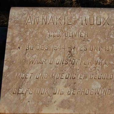 ROUX Annakie nee OLIVIER 1944-1972